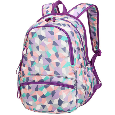 

MOMOgirl Casual Shoulder Bag Nylon Print 14 "Computer Shoulder Bag Student Bag M5E014 Pink Lemon