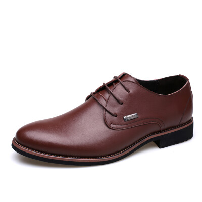 

Yichi EGCHI leather shoes men business casual fashion wear leather shoes male 8096 brown 42