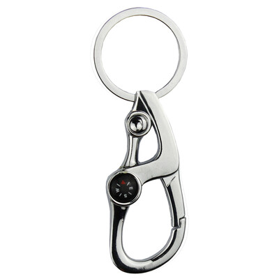 

Paulone Outdoor Compass EDC Tools Key Chain Metal Key Ring Sports Hooks