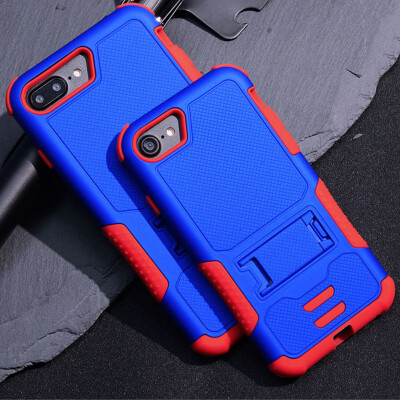 

Outdoor Phone Case Cover For iphone 6 6s plus PCSilicone Full Protective Kickstand Armor Hard Case For iphone 7 plus With Mobil