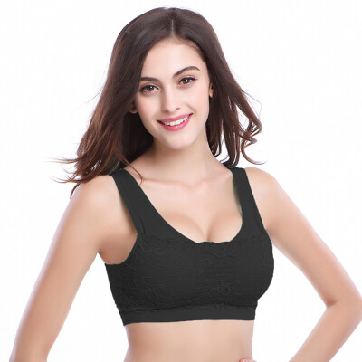 

Yu Zhaolin Seamless Lanched Lace Sports Bra Sleeping Comfort No Bust Wipes Underwear Yoga Running Vest Bust Color L