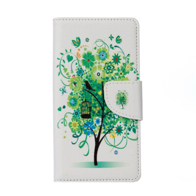 

Green Tree Design PU Leather Flip Cover Wallet Card Holder Case for Lenovo K6 Note