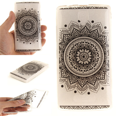 

Black mandala Pattern Soft Thin TPU Rubber Silicone Gel Case Cover for Lenovo A2010