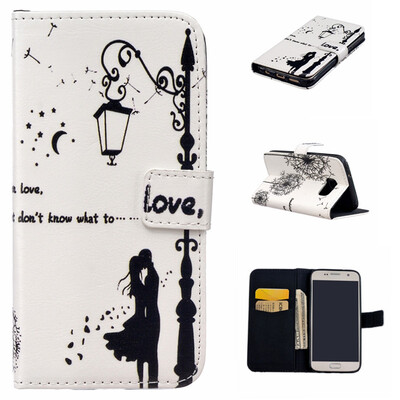 

Lovers&dandelion Design PU Leather Flip Cover Wallet Card Holder Case for SAMSUNG GALAXY S7