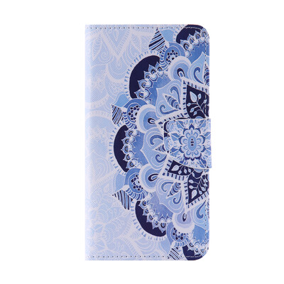 

Blue Flower Design Кожа PU откидной крышки Кошелек Карты Держатель чехол для SAMSUNG A9