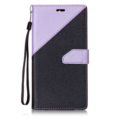 

Black + light purple Design PU Leather Wallet Case Classic Flip Cover with Stand Function and Credit Card Slot for HUAWEI Mate 9