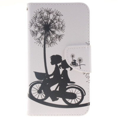 

Bike and Dandelion Design PU Leather Flip Cover Wallet Card Holder Case for LG K10