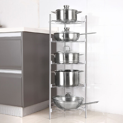 

Twilight House Kitchen Shelf Floor Multi-storey Storage Racking Pot Kitchen Storage Shelf Pot Pot 5-Layer Pot Rack ZM3368