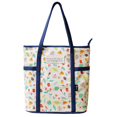 

Flower princess spring miss Tote bag canvas shoulder handbag printing bag original handbag 1503D001 blue