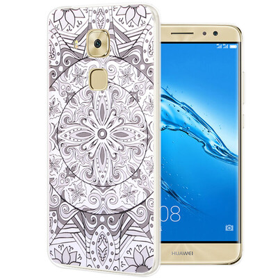 

ESCASE Huawei Miman 5 mobile phone shell Mang 5 mobile phone sets Huawei mobile phone shell wrestling soft shell illustrations relief 55 inch Hanting white jade