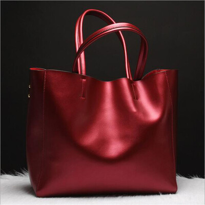 

Dirirab genuine leather women's bag handbag big bag portable large-capacity casual soft leather simple and large-capacity shopping