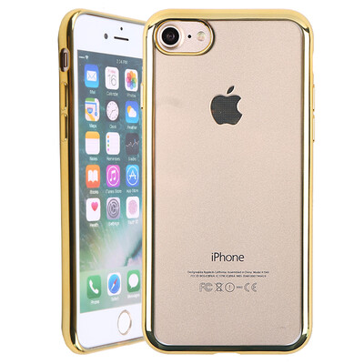 

Wei Ji iPhone 7 6s 6 anti-throwing mobile phone shell Apple 7 6s 6 silicone protective cover plating transparent soft shell 4 inch 7 soil Hao gold for 7