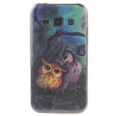 

Oil painting owl Pattern Soft Thin TPU Rubber Silicone Gel Case Cover for SAMSUNG Galaxy J1