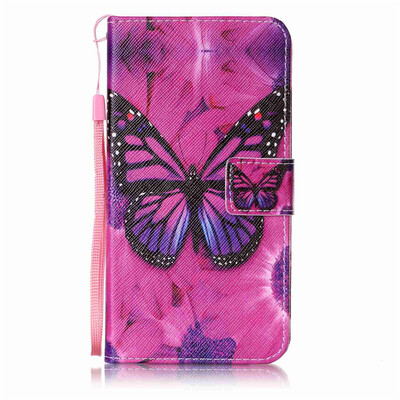 

Black Butterfly дизайн PU кожа флип крышку крышки кошелька карты чехол для LG Stylus LS770