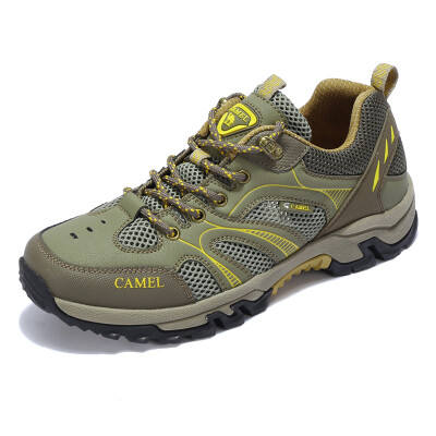 

Camel (CAMEL) outdoor footwear men and women models low to help climbing shoes male A712330595 khaki / yellow 41