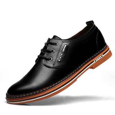 

Precentor Men&39s Leather Shoes Business Casual Shoes Men&39s England Band Low Low Board Shoes Male 5588 Black 43 yards