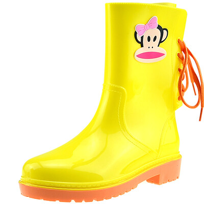

PaulFrank рот обезьяны дождь сапоги модные сапоги в трубке после Департамента водной обуви PF1002 желтый 37 метров