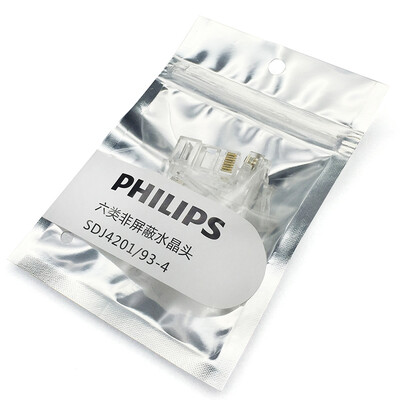

Philips (PHILIPS) SDJ4101 / 93 UTP сети гальваническим оригинальный кристалл голову RJ45 кристалл голову 100 / коробка