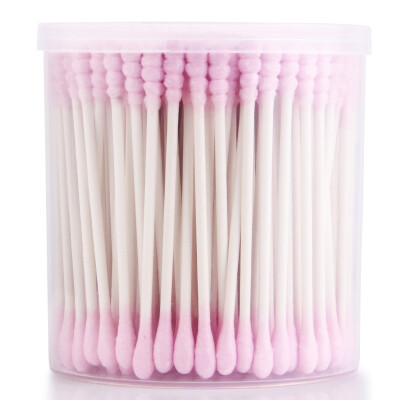 

Jingdong supermarket] excellent family (uplus) pink round head screw head paper shaft double-headed cotton swab cotton swab 200 (makeup remover nose and mouth navel clean cotton ball