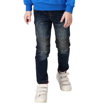 

Xin Song boys stitching printed jeans in the big children spring&autumn cowboy casual trousers pants E059B 13056
