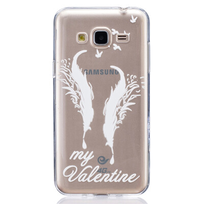 

Double feathers Pattern Soft Thin TPU Rubber Silicone Gel Case Cover for SAMSUNG GALAXY J3 J310