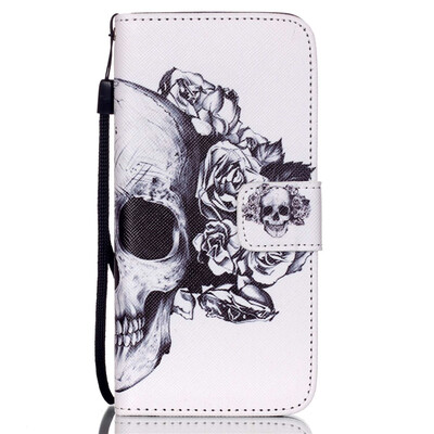 

Skull Design PU Leather Flip Cover Wallet Card Holder Case for IPHONE 6PLUS