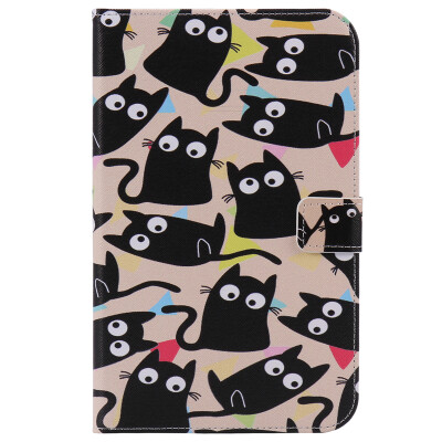 

Cute Kitten Design PU Leather Flip Cover Wallet Card Holder Case for SAMSUNG T377