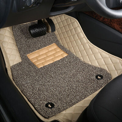 

Chi Qin full leather car mats special car ring car mat Corolla new Sagitar Fox embroidery double-layer beige