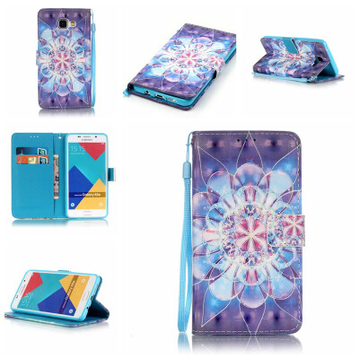 

Colourful Flower Design PU Leather Flip Cover Wallet Card Holder Case for SAMSUNG A510