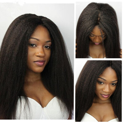 

Brazilian Kinky Straight Full Lace Human Hair Wigs for Black Women Italian Yaki Full Lace Wigs with Baby Hair
