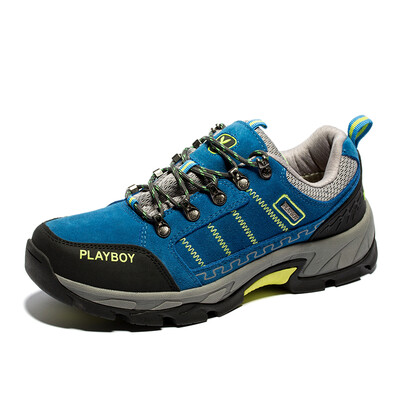 

Playboy PLAYBOY outdoor hiking shoes low to help breathable walking shoes PM16221 sapphire blue 40 yards