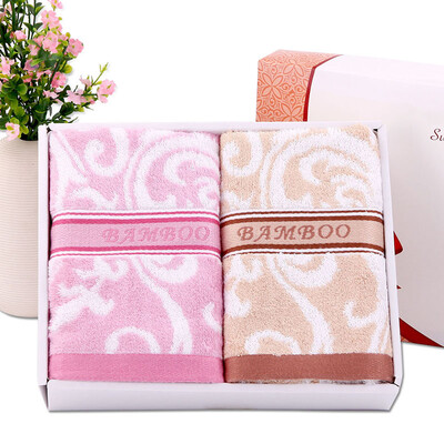

Xin brand Roman holiday senior bamboo fiber towel gift box 2 installed