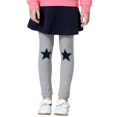 

Xin Song children under the skirt pants girls pants in the big child two tights Korean version of the skirt pants sports leisure elastic pants gray J046B 120