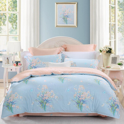 

Mercury Home Textiles MERCURY Bedding Four-piece Cotton Cotton Twill Print Quilt Bedding Fragrance Orchid Double 15m Bed