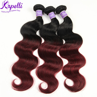 

Ombre Brazilian Hair 3 Bundles Brazilian Body Wave 1B/Burgundy 99j Brazilian Virgin Hair Ombre Hair Extensions Ombre Human Hair
