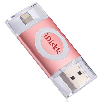 

iDiskk U006 Apple mobile phone flash disk 128G Apple official MFi certified iPhone iPad mobile phone dual-use U disk silver gray