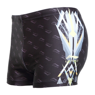 

Li Ning LI-NING flat angle printing trunks hot spring fashion swimsuits men&39s swimsuit LSSL069-1 black XL