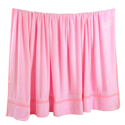 

Bamboo brocade home textiles bamboo fiber warp solid color towel blanket four seasons blanket pink 180 × 200cm