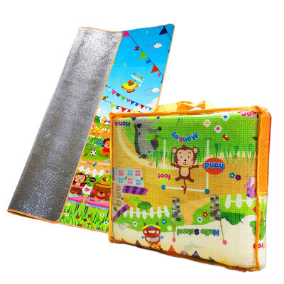 

IDong XPE outdoor picnic mat 180 150cm with cushions environmental tasteless multi-functional sports mat bottom aluminum film moisture mat mat tents pad ducks