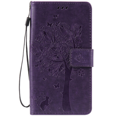 

Purple Tree Design PU Leather Flip Cover Wallet Card Holder Case for Zenfone ZB551KL