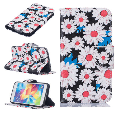 

Chrysanthemum Design PU Leather Flip Cover Wallet Card Holder Case for SAMSUNG GALAXY S5