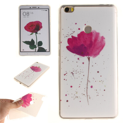 

Purple orchid Pattern Soft Thin TPU Rubber Silicone Gel Case Cover for XIAOMI Mi Max