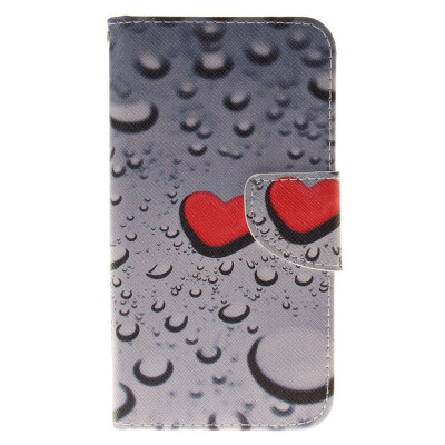 

Heart-shaped waterdrop Design PU Leather Flip Cover Wallet Card Holder Case for LG K8