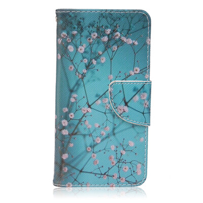 

Plum blossom Design PU Leather Flip Cover Wallet Card Holder Case for BQ Aquaris M5