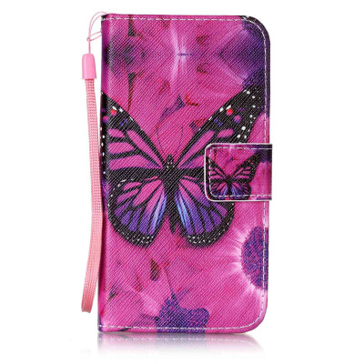 

Black Butterfly Design PU Leather Flip Cover Wallet Card Holder Case for Samsung Galaxy S6/G9200