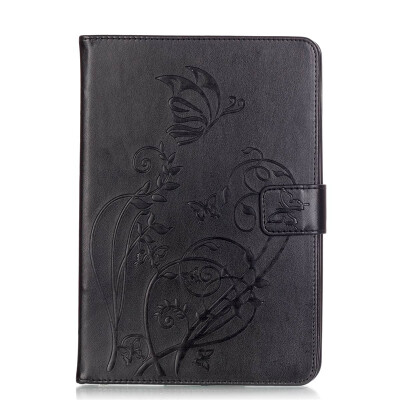 

Black Flower Design PU Leather Flip Cover Wallet Card Holder Case for IPAD MINI123