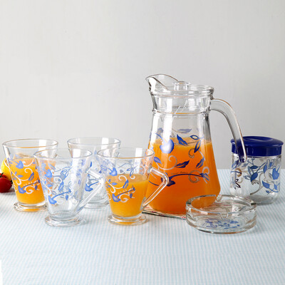 

【Jingdong Supermarket】 Kelui Siduo glass water cups cold kettle NC-8220 cartel cold water bottle with a set of seven sets of sets