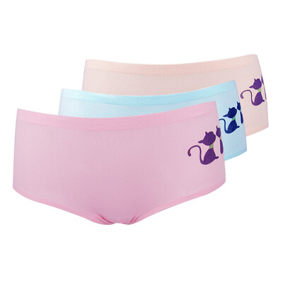 

Showa noa cartoon print sexy lingerie women cotton crotch waist ladies underwear briefs 4 gift box SN80022-4