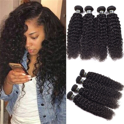 

Amazing Star Malaysian Virgin Hair 4 Bundles Kinky Curly Good Quality Human Hair Bundles Shedding Free Tangle Free Natural Color