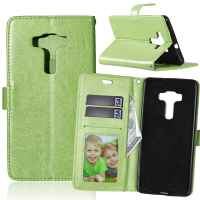 

Green Style Classic Flip Cover with Stand Function and Credit Card Slot for Asus Zenfone 3 Deluxe ZS570KL